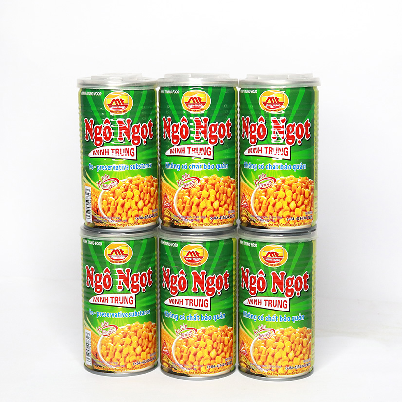 Ngô ngọt Minh Trung 320g (combo 6 lon - Ngô Ngọt 6)