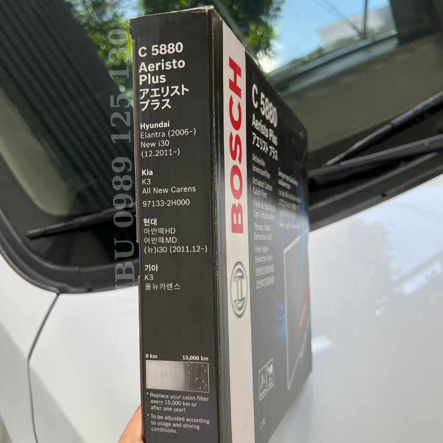 Lọc Gió Điều Hòa Than Hoạt Tính BOSCH Aeristo Plus C5880 Dành Cho Xe Kia Carens/Rondo , Cerato/Forte