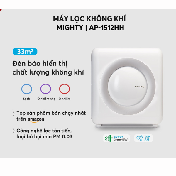 Máy Lọc Không Khí Coway MIGHTY AP-1512HH 82W - Hàng Chính Hãng