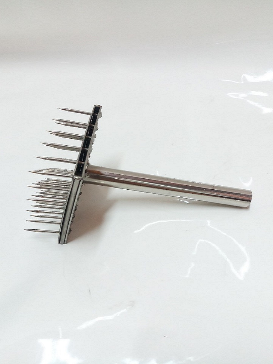 XĂM DA HEO INOX 2 LỚP VUÔNG LỚN.