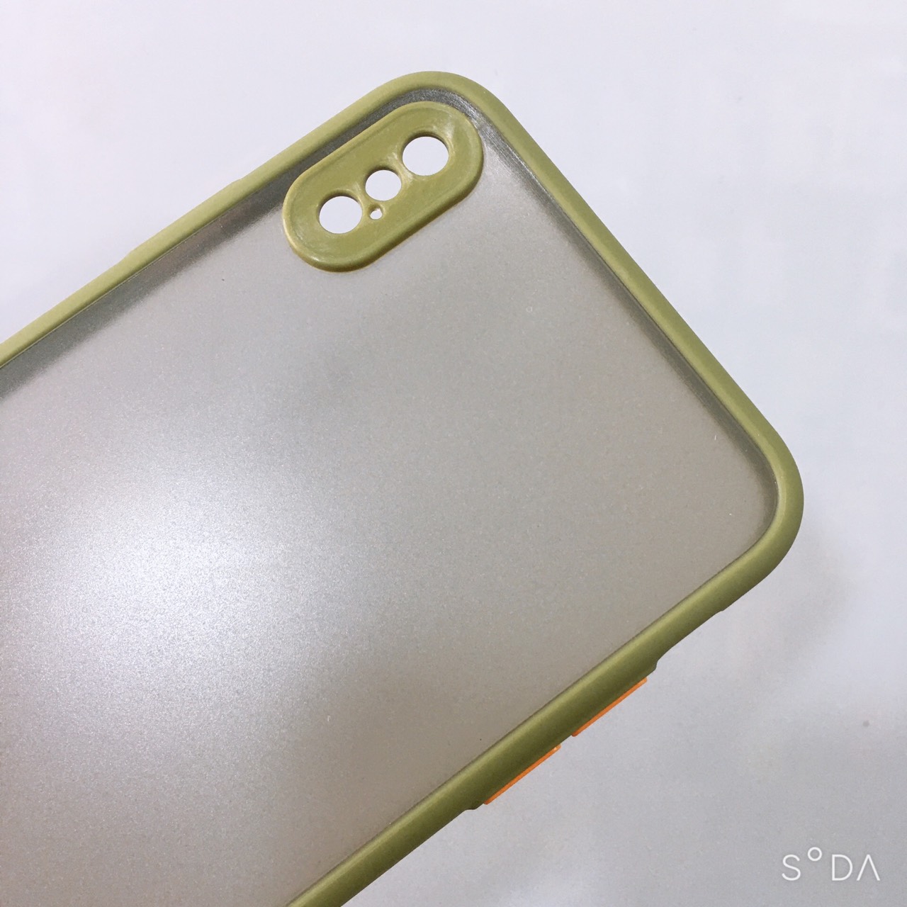 Ốp lưng viền màu, lưng nhám chống sốc, bảo vệ camera, phím bấm màu dành cho iPhone X,Xs, Xs Max