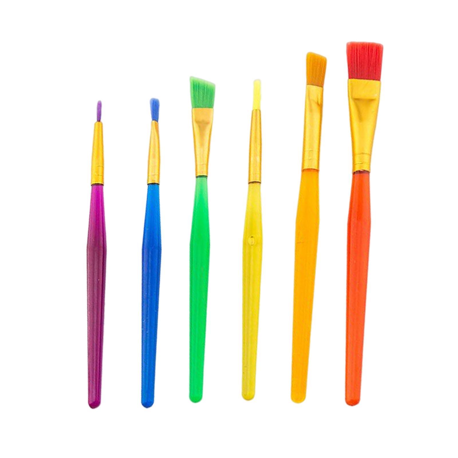 6Pcs Paint Brushes Set Acrylic Oil Watercolor Painting Body Painting Brushes