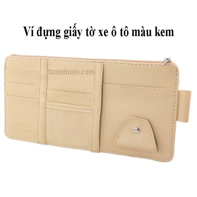 Ví đựng giấy tờ kẹp che nắng tài xế ô tô