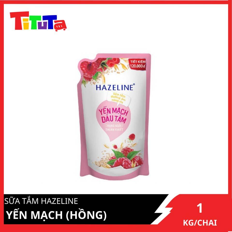 Sữa Tắm Trắng Da Hazeline Dưỡng Thể Thiên Nhiên Yến Mạch Dâu Tằm Sáng Da Dưỡng Ẩm 1Kg