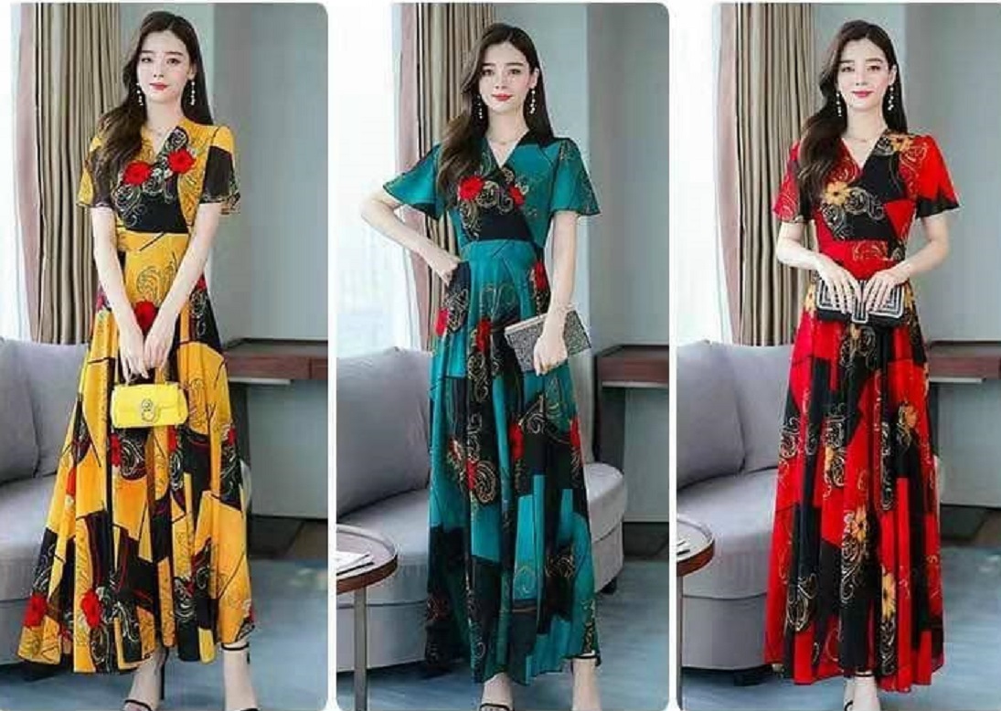 ĐẦM MAXI HỌA TIẾT DÁNG DÀI CAO CẤP