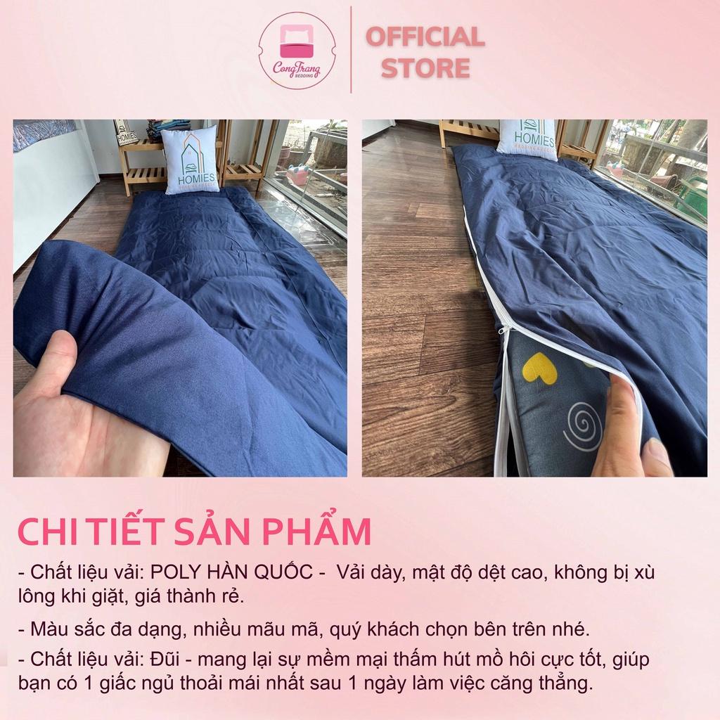 Vỏ Bọc Đệm, Tấm Áo Bọc Nệm Topper Hai Mặt Có Khoá Kéo Vải Cotton, Đũi Mềm Mại Đủ Kích Thước