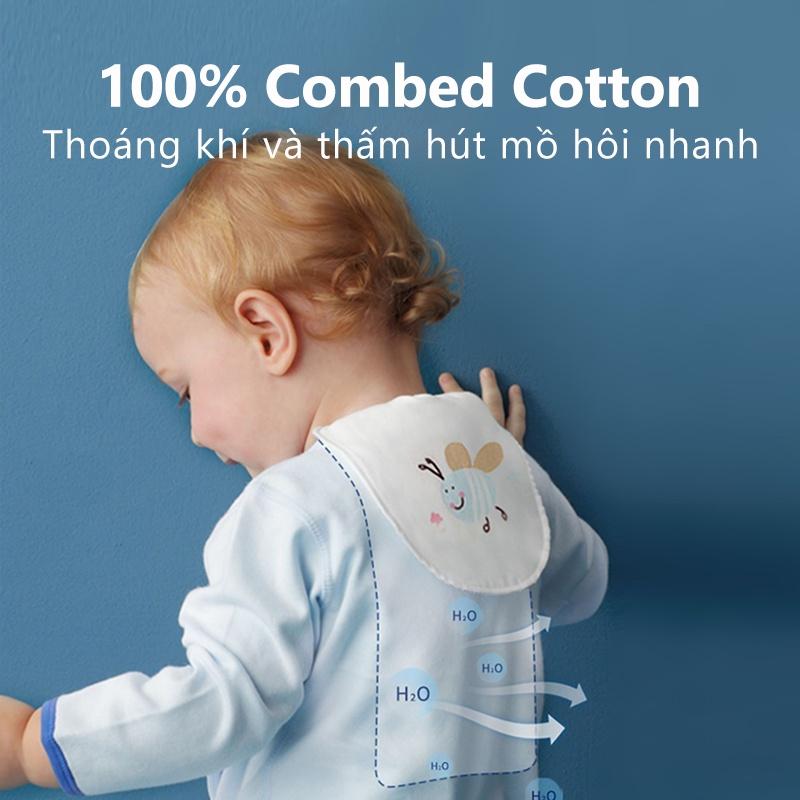 [Einmilk.ân ninh]Khăn thấm mồ hôi 4 lớp 100% cotton Muslin thấm hút nhanh,thoáng khí cao,cho trẻ khô ráo QAT