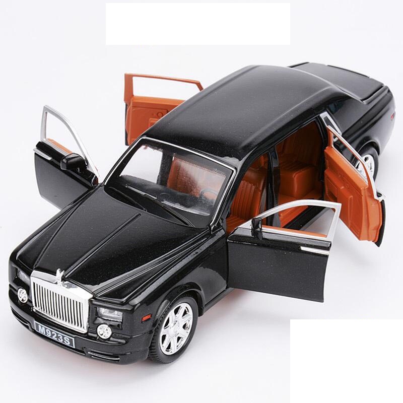 Xe ô tô Rolls Royce Phantom tỉ lệ 1:24 khung thép, sơn tĩnh điện màu đen