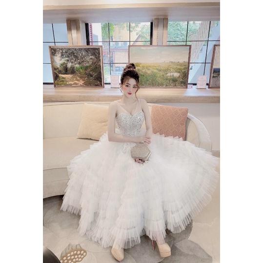 Đầm váy nữ xoè công chúa tầng cực xinh có 3 màu