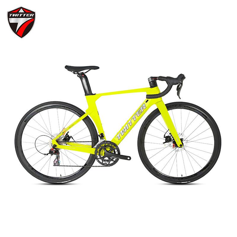 Twitter R10 RS-22S T800 Mũi bằng sợi carbon T800 Bike12*142mm qua đĩa phanh BICHCLE BICHCLE hoàn toàn ẩn dấu vết bên trong 700C Color: Light Grey Size: 43.5CM-XXS  Number of speeds: Aluminum alloy wheel