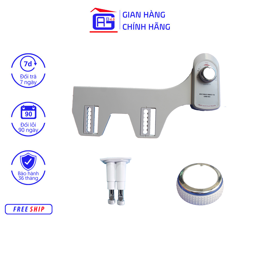 Thiết Bị Vệ Sinh Hyundae Bidet GDB-602 Hai Vòi Vệ Sinh Thông Minh  Nút Xoay Điều Khiển Nước Mát