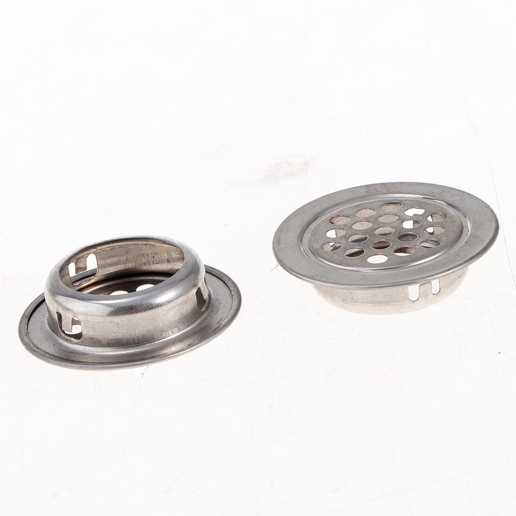 3X Stainless Steel Air Vent Louver Round Hole Air Vent Cover Louver 25mm