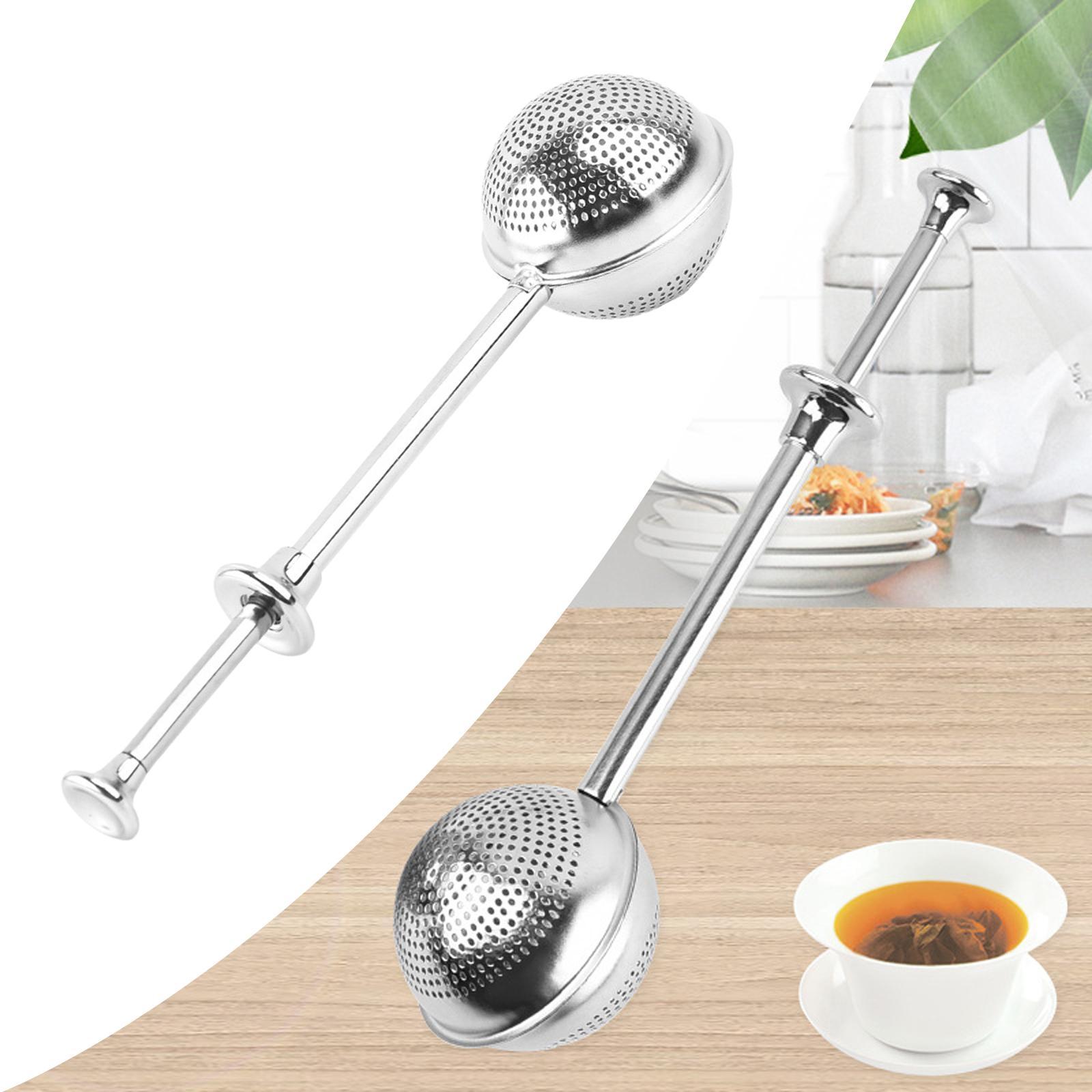 Push Style Tea Infuser Strainer Tea Bag Spice Tea Tool for Seasoning Spice
