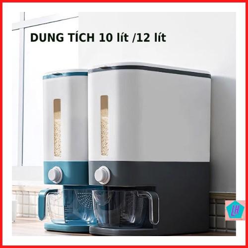 Thùng đựng gạo thông minh dung tích 12kg có tăng kèm cốc đong đếm