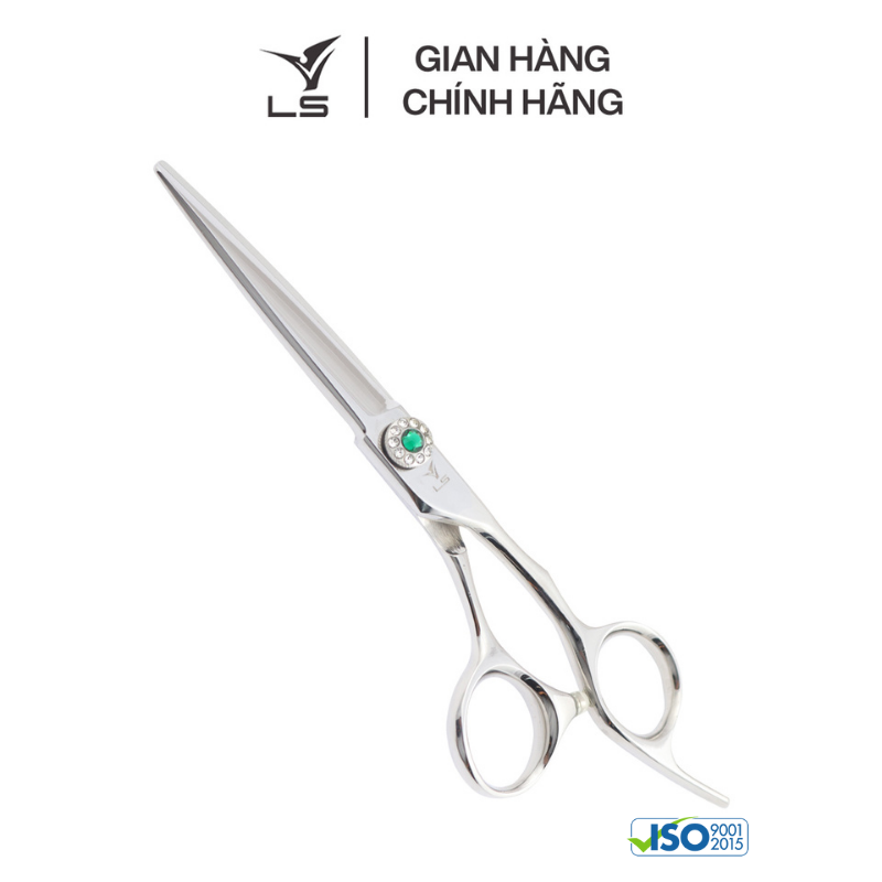 Kéo cắt tóc LS lưỡi thẳng quai offset vênh đỡ ngón cố định FA73/6.0