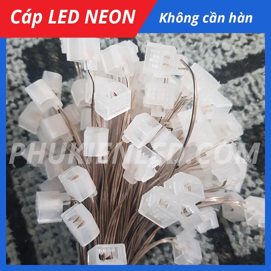 Đầu kết nối Led Neon không cần hàn chỉ cần ghim vô dây led neon