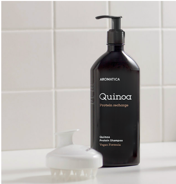 Dầu Gội Dưỡng Tóc Hư Tổn Chiết Xuất Diêm mạch Aromatica Quinoa Protein Shampoo 400ml