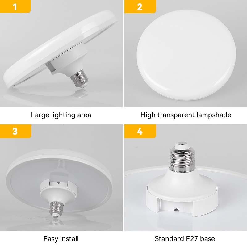 Bóng đèn Led E27 Bóng đèn LED 220V Bóng đèn 20/30/40/50W UFO Đèn chiếu điểm Bombillas Ampoule Đèn Led cho chiếu sáng gia đình Màu trắng