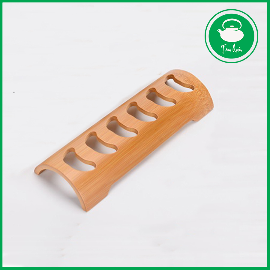 Gác chén trà gỗ tre tự nhiên