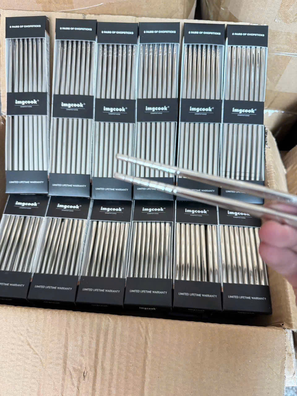 Đũa Inox Imgcook Cao Cấp 304 Chống Trượt – Đũa Ăn Gia Đình An Toàn, Bền Đẹp, Dễ Vệ Sinh- Hàng Chính Hãng MINIIN