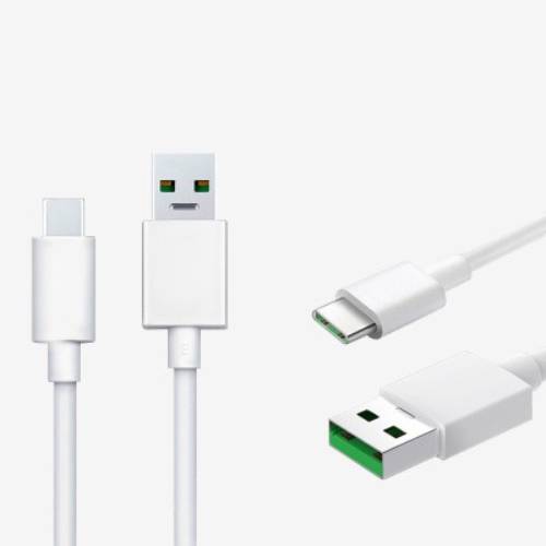 Cáp Sạc Nhanh USB Type-C cho Samsung S8/9, Note 8/9, Oppo Trắng Xanh