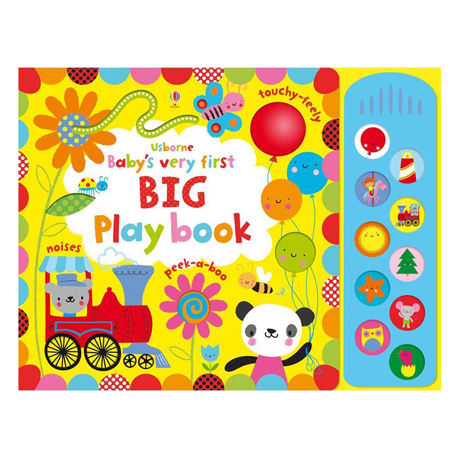 Sách tương tác tiếng Anh - Usborne Baby's Very First BIG Play book with sound panel