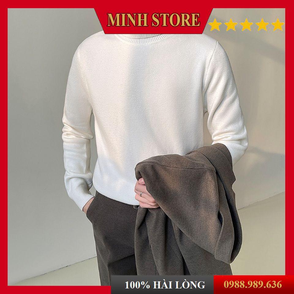 Áo len nam Cao Cổ xịn xò, áo len nam cổ lọ cao cấp kiểu dáng Hàn Quốc phong cách trẻ trung AL01 - MINHSTORE
