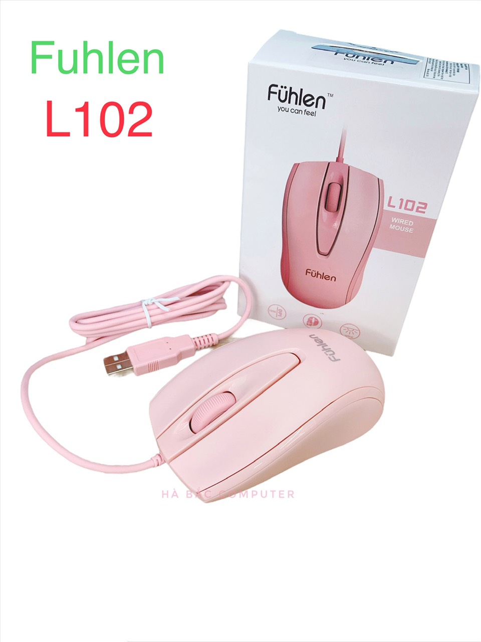 Chuột Gaming Fuhlen L102 Pink -  Có Dây Màu Hồng - Hàng Chính Hãng