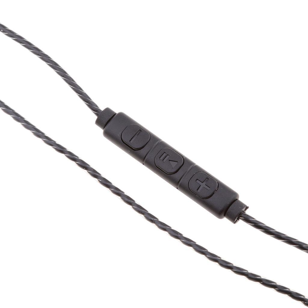 2Pieces Replacement Upgrade Audio Cable Cord with Mic for Shure SE215 SE315 SE425 SE535 UE900