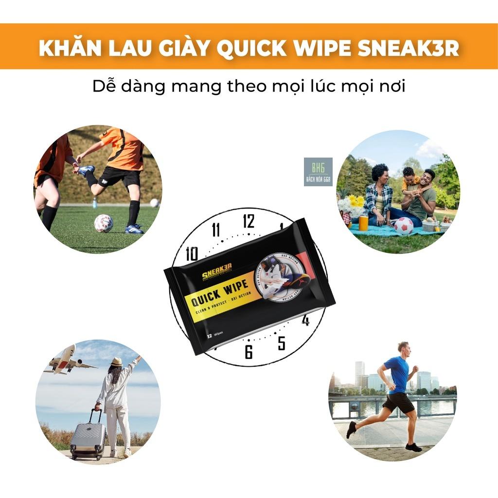 Khăn Lau Sạch Giày Nhanh Quick Wipe Sneak3r Công Nghệ Oxi Aciton - Dễ sử dụng, tiện lợi, nhanh gọn