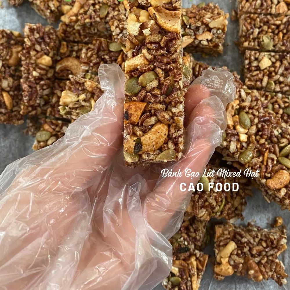 Bánh thanh gạo lứt rong biển mixed hạt dinh dưỡng cao cấp nướng mộc siêu ngon, giúp giảm cân an toàn