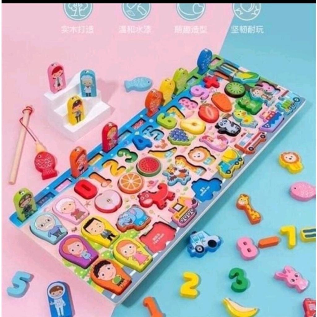 Bảng Câu Cá Gỗ Thông Minh Giúp Bé Vui Chơi Sáng Tạo