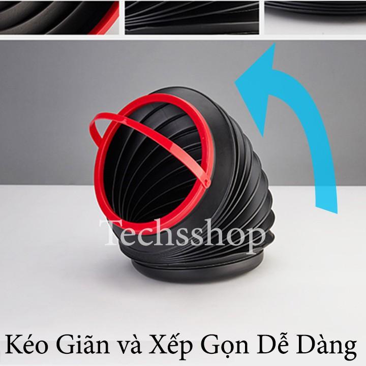 Thùng xếp gọn đa năng có tay xách - xô xếp gọn 4 lít - Thùng rác xếp gọn xe ô tô - Xô gấp gọn tiện lợi