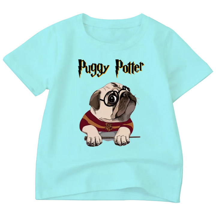Áo thun Bé trai, gái loại 1 | chất cotton | Thoáng Mát | 6-45kg | puggy potter | BTM79