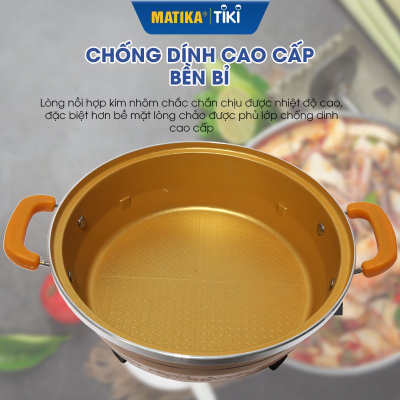 Nổi lẩu điện đa năng MATIKA 6L 1800W MTK-9032 - Hàng chính hãng