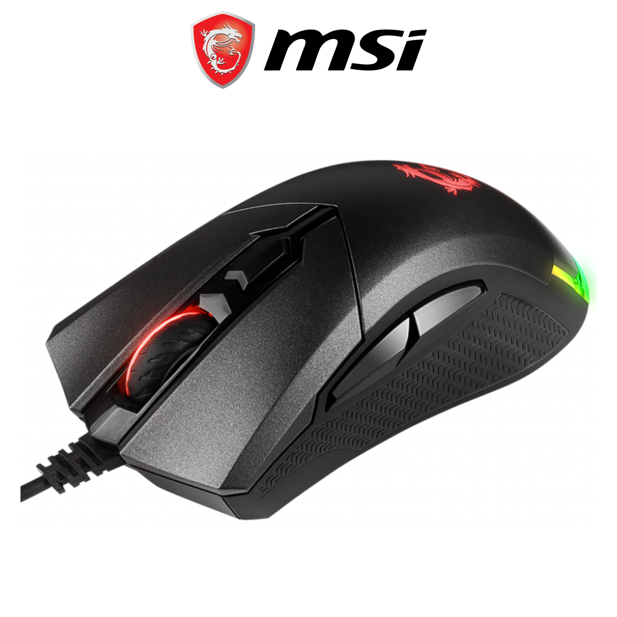 Chuột Gaming MSI GM50 Đèn LED RGB, 6 Nút, 6400 DPI Với 6 Mức DPI, Dây Cắm USB Dài 2M - Hàng Chính Hãng