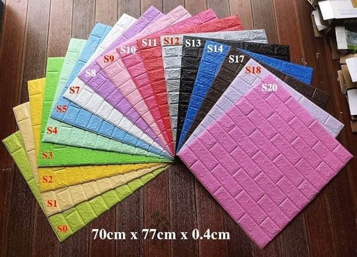 Bộ 5 Tấm Xốp Dán Tường Gạch Dày 4mm 70cmx77cm