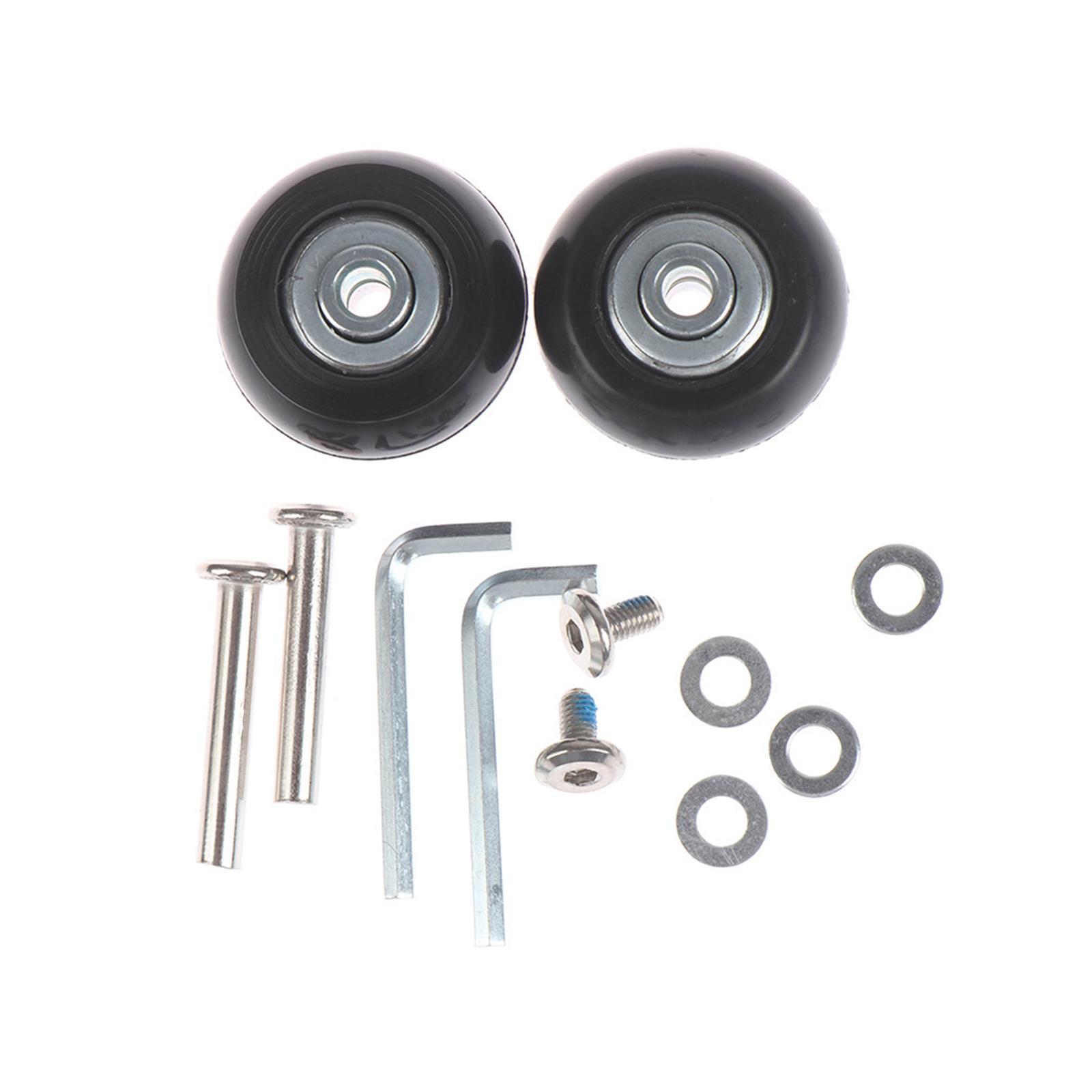 2 Pieces Luggage Suitcase Wheels Replacement Flexible Wear Resistant Bearings Repair Kits