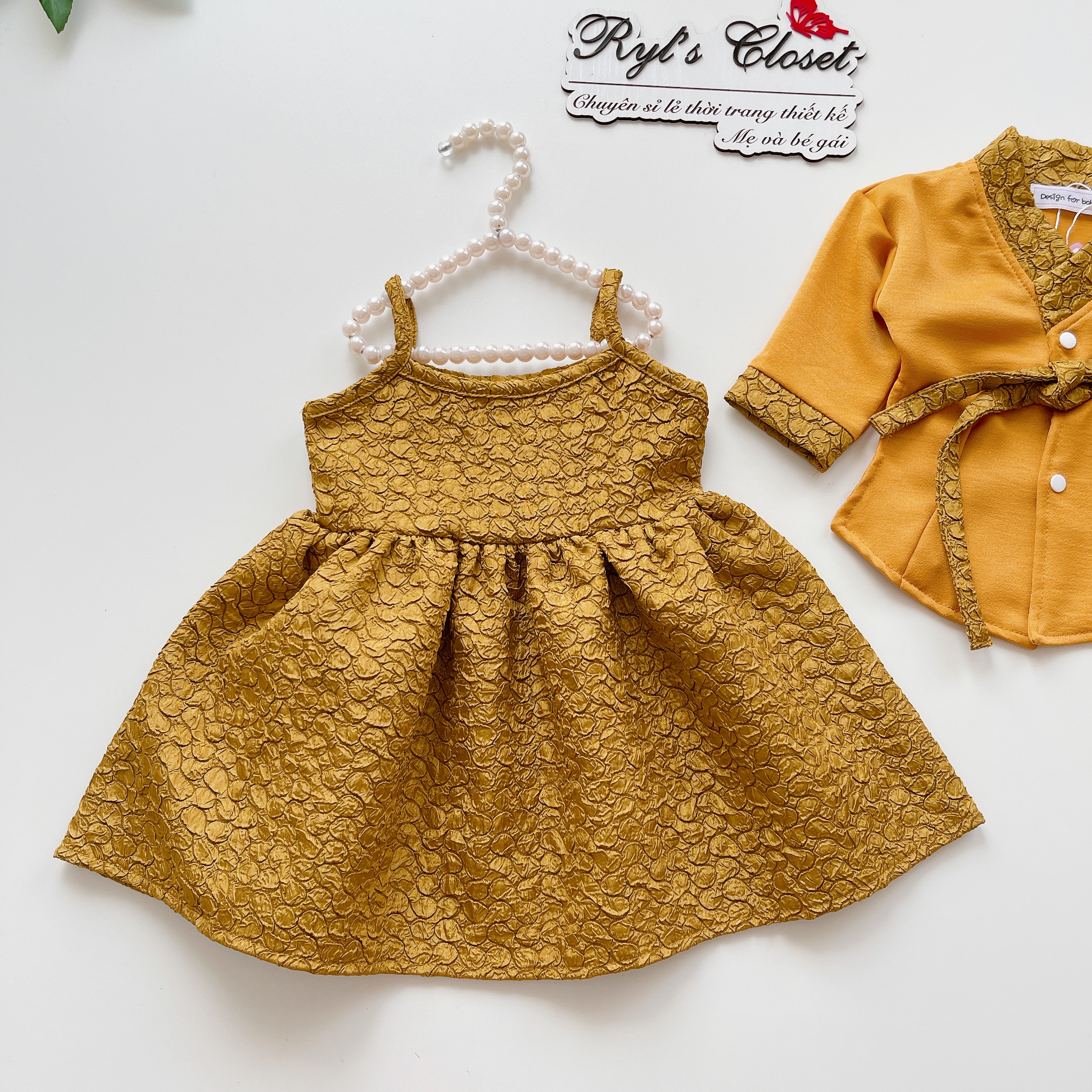 Sét Váy Hanbok Rời Cho Bé Gái 3 Đến 18kg, Đầm Bé Gái Chất Lụa Ướt Mềm Mát