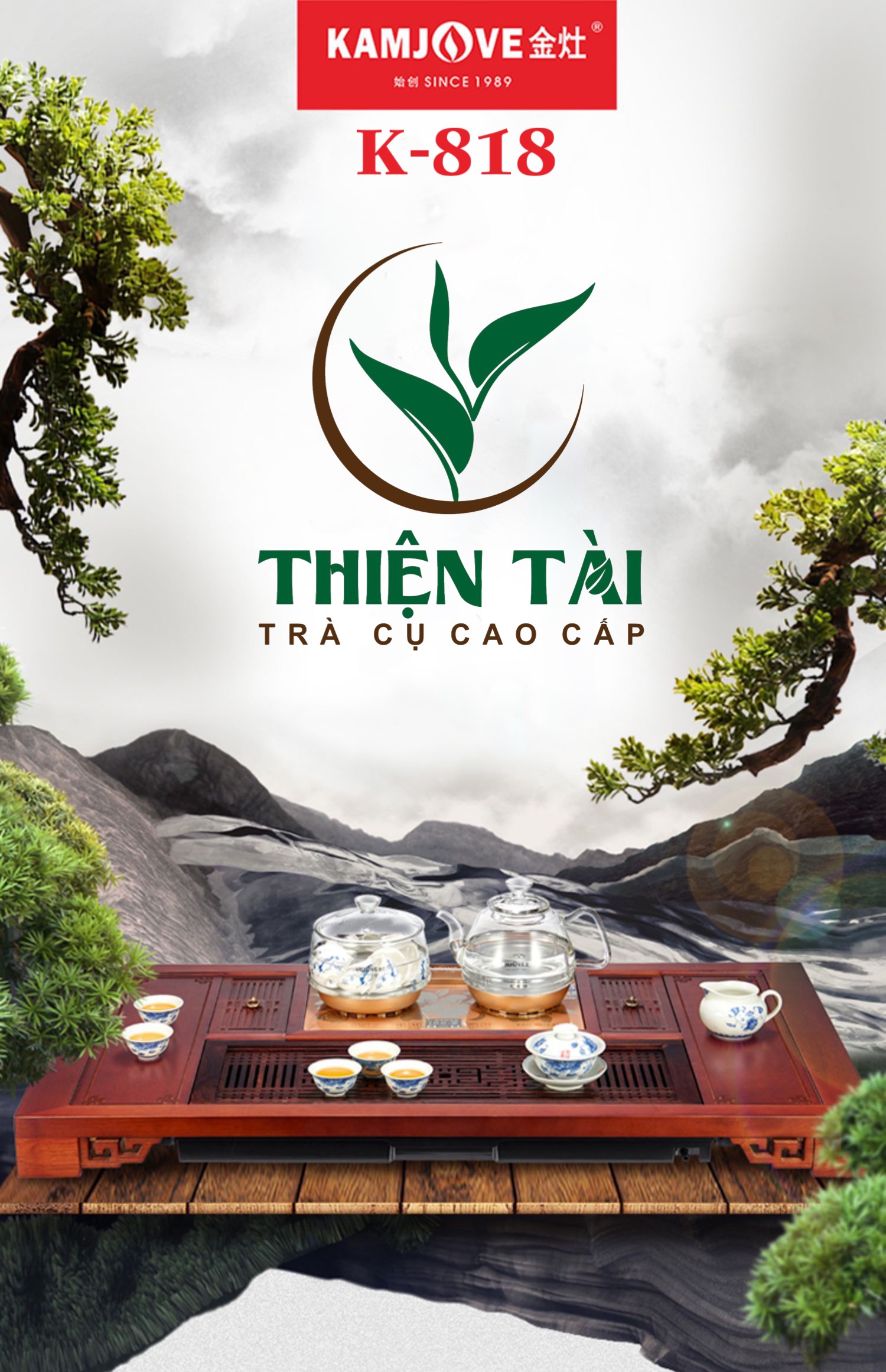 Bộ Bàn Trà Ấm Điện K-818