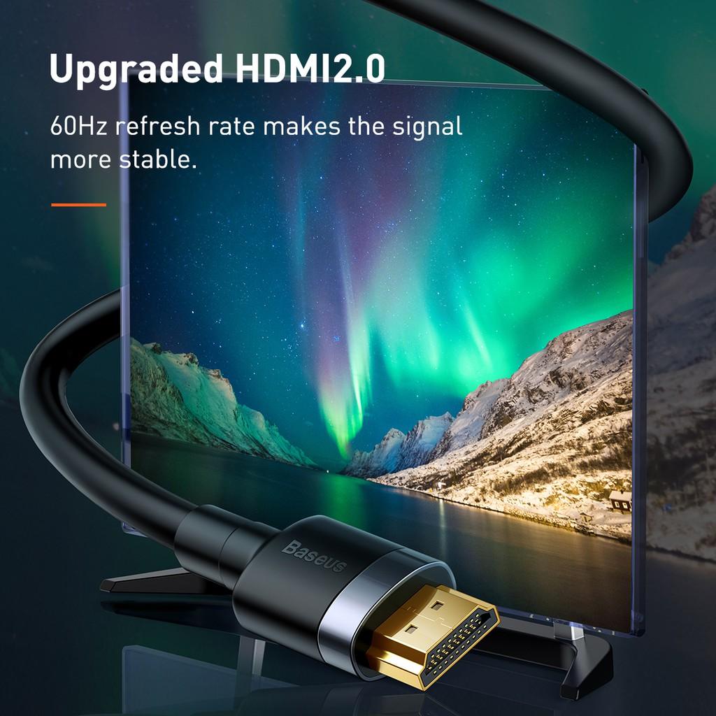 Cáp tín hiệu hình ảnh HDMI Baseus Cafule 4K - Hàng chính hãng