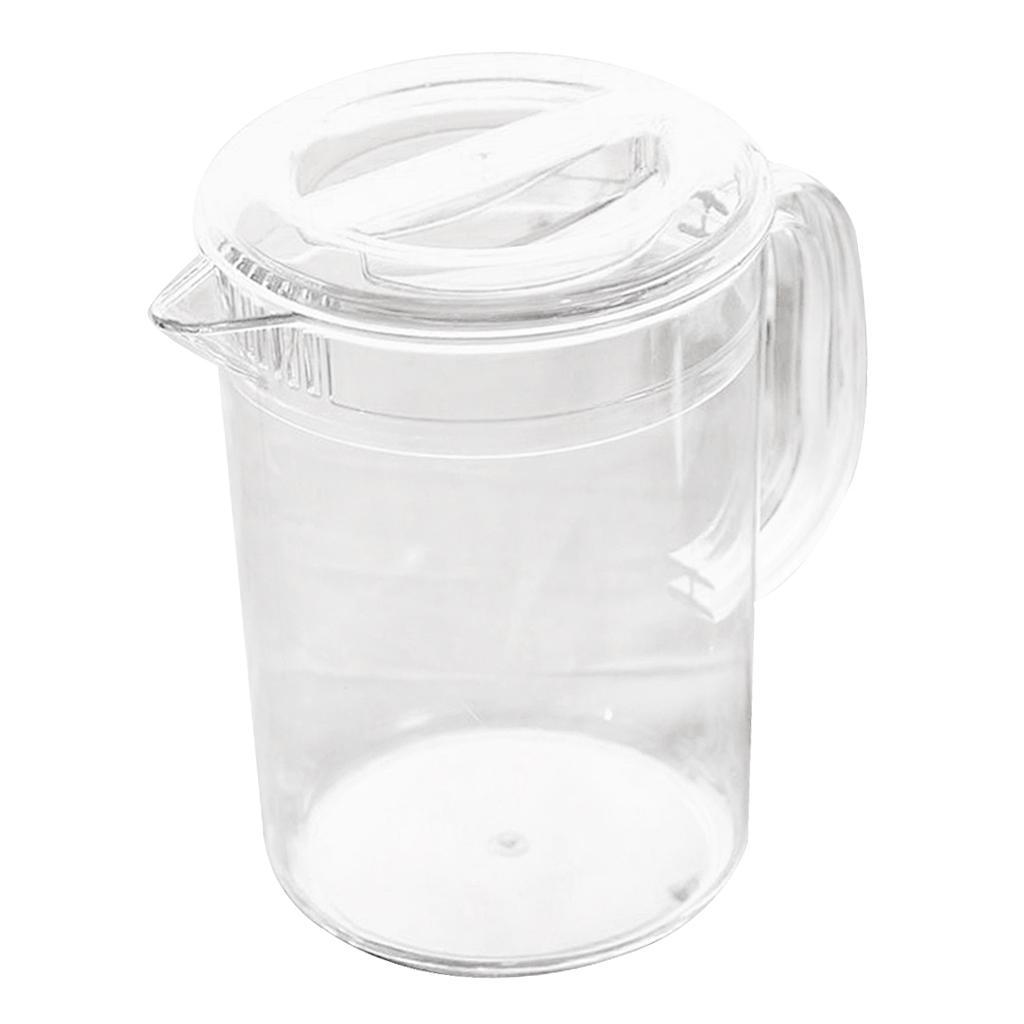 2x New Plastic Pitcher Beverage Container Kettle Carafe with Lid for Water Tea Milk