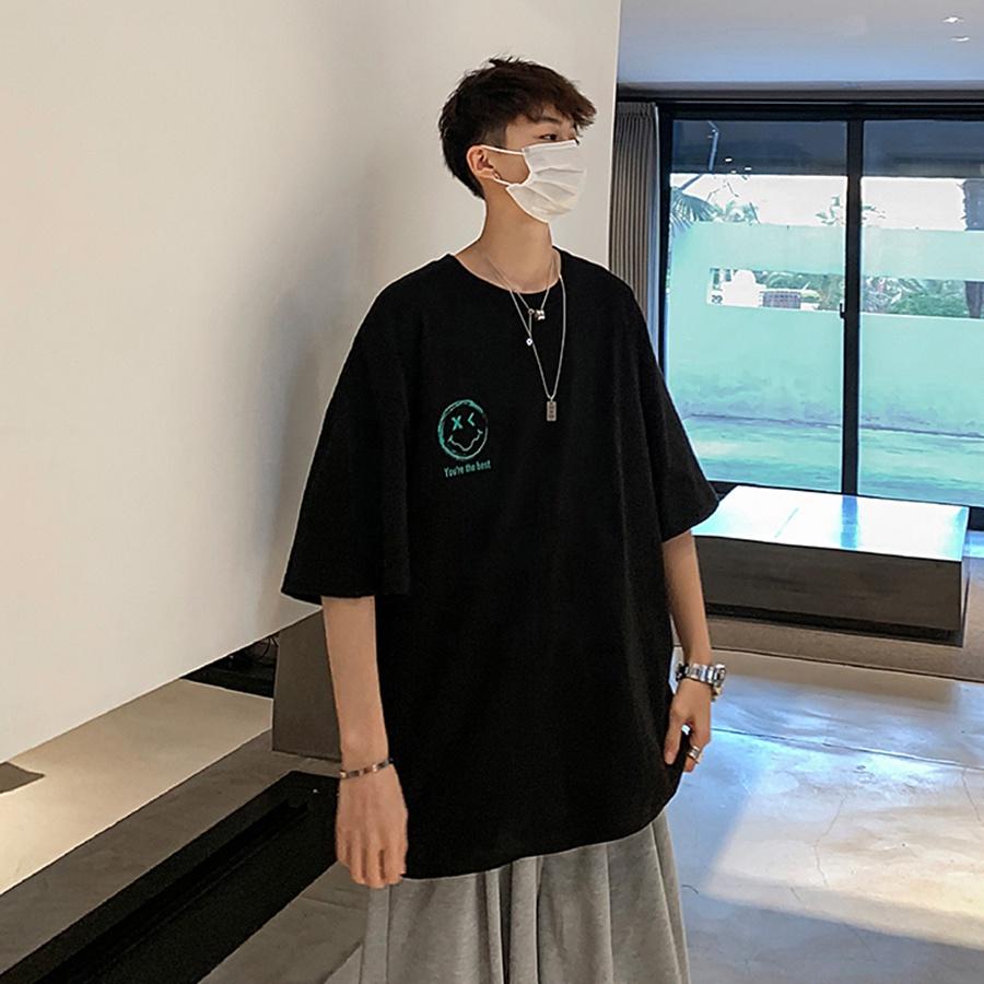Áo thun unisex MonsterX MẶT CƯỜI VR phông tay lỡ nam nữ form rộng Oversize 3 màu