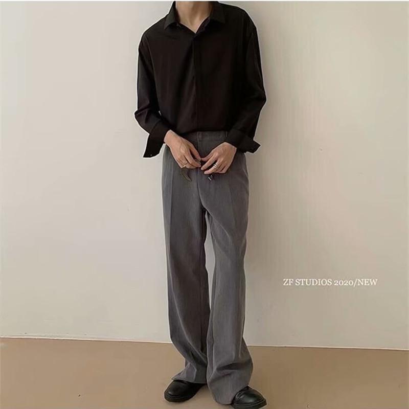 Áo Sơ Mi Nam Tay Dài Thời Trang Hàn Quốc Size M-2Xl