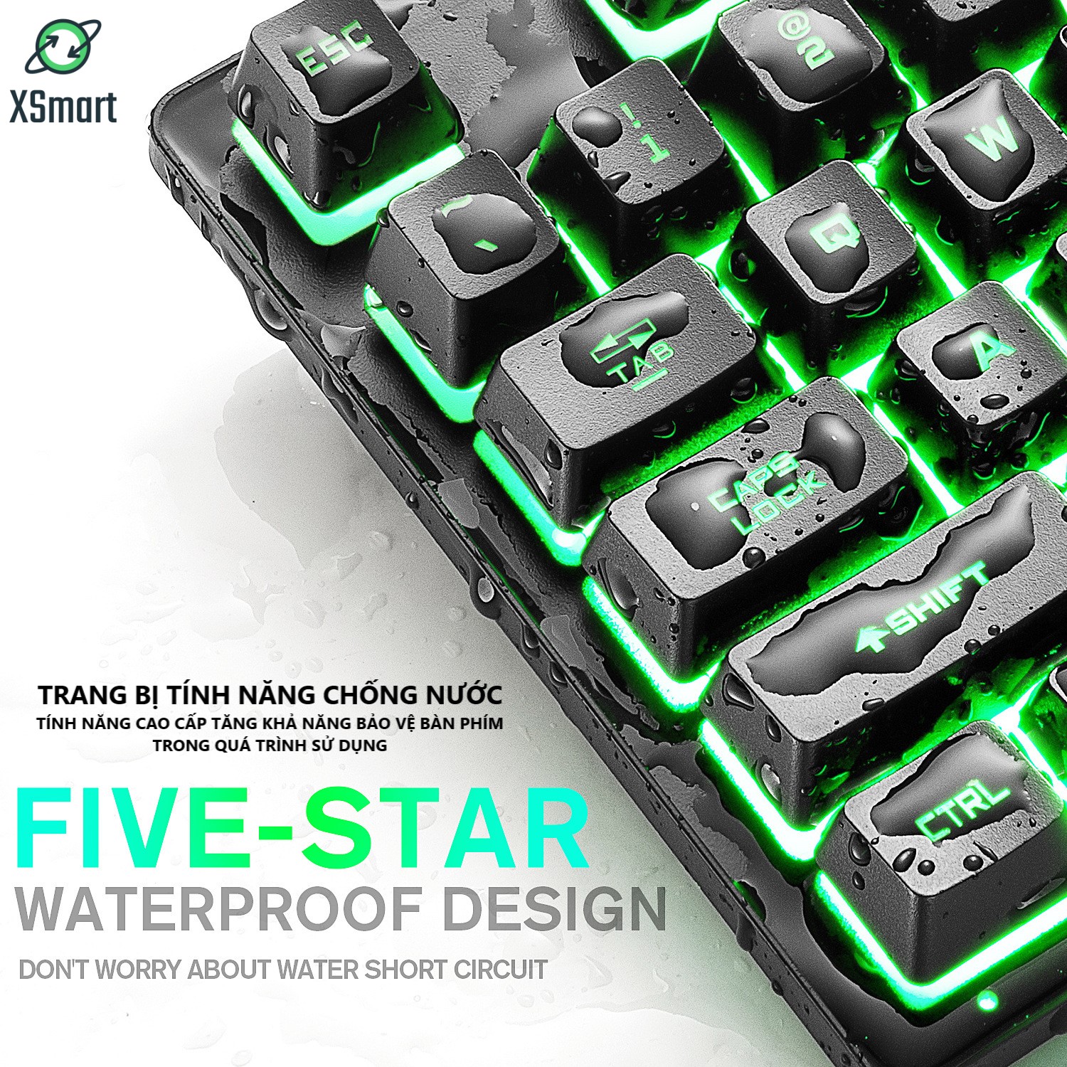 Bàn Phím Gaming Máy Tính XSmart Free Wolf K16 LED 7 Màu, Giả Cơ Cao Cấp Chơi Game Cho PC, Laptop - Hàng Chính hãng