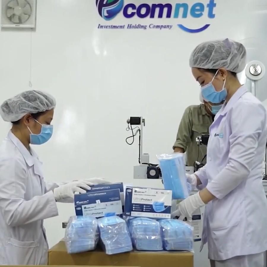 Combo 5 Hộp Khẩu Trang Y Tế EcomMed 3 Lớp Kháng Khuẩn 99% (Hộp 50 cái)