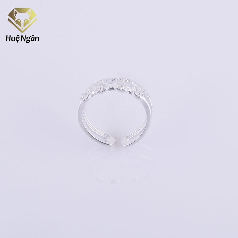 Nhẫn bạc Ý 925 Huệ Ngân - Bông hoa free size RR1309