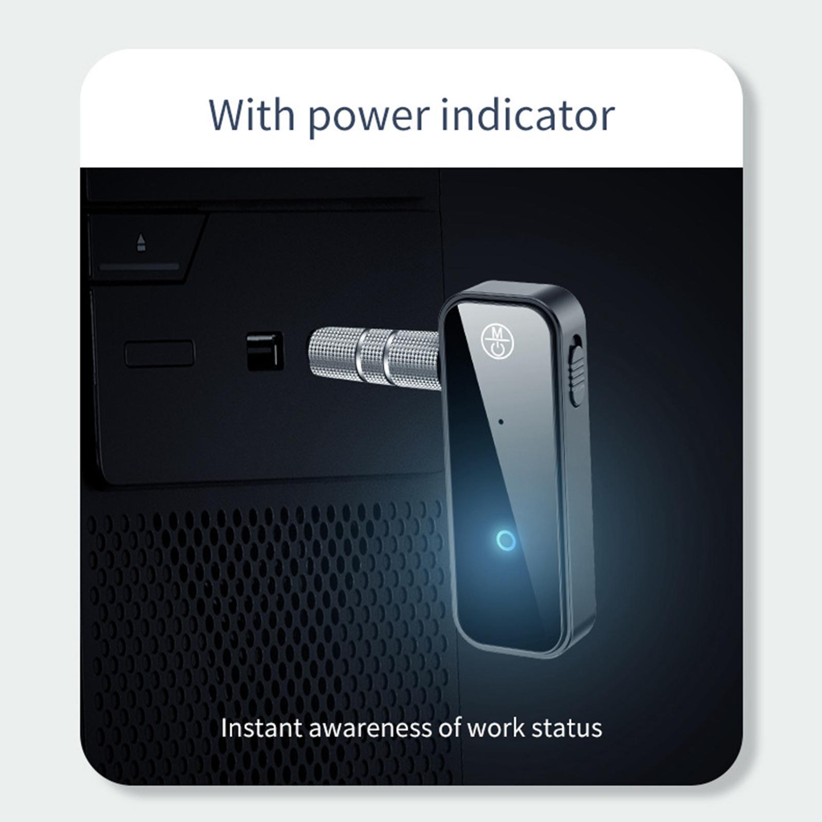 Portable Audio Bluetooth Receiver Adapter 3.5mm for TV Car PC