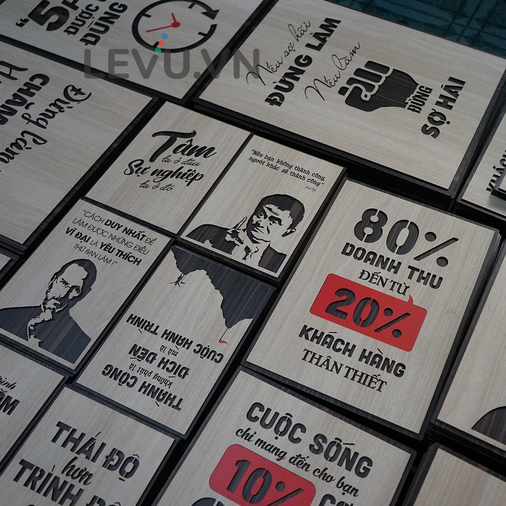 Tranh treo tường Decor Slogan LEVU LV083 "1% tốt hơn mỗi ngày"