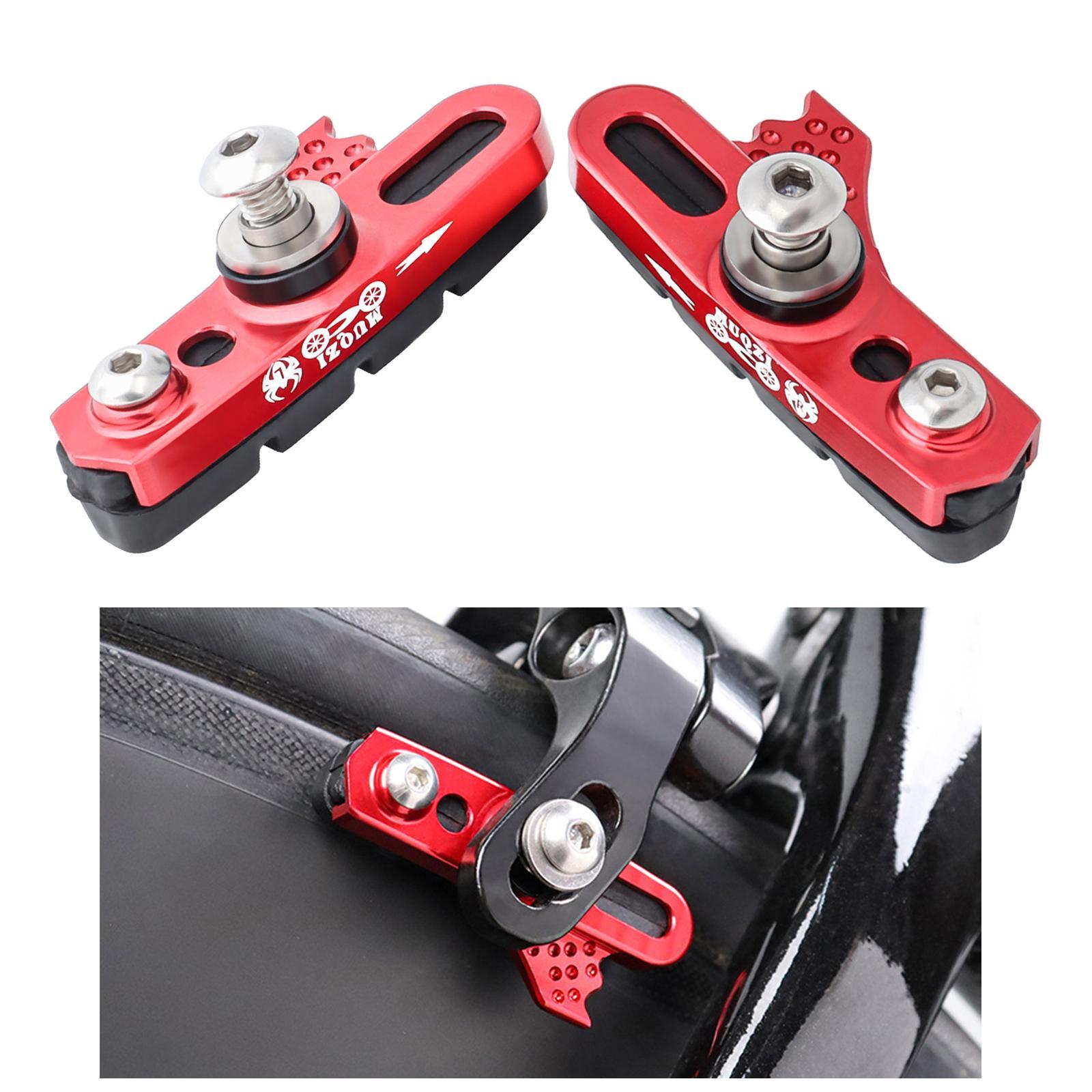 2x 1 Pair Bike Brake Blocks Brake Pads Lightweight for Mountain Folding